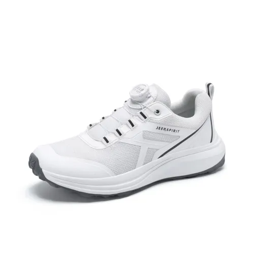 JEEP SPIRIT Амортизация Устойчивый к истиранию Дышащий Отводящий влагу Легкая беговая обувь Мужской Белый