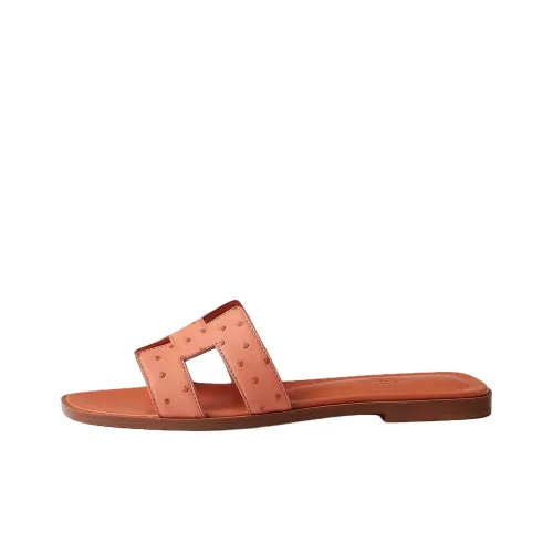 HERMES Oran Слипоны Earth Orange Women's