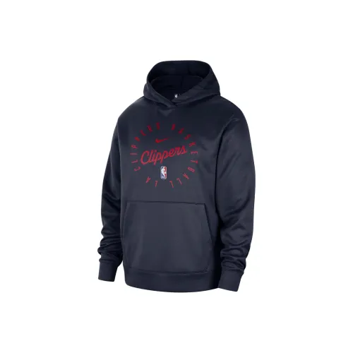 Nike Dri Fit NBALA Clippers Spotlight Толстовка Мужской Университетский Морской Синий