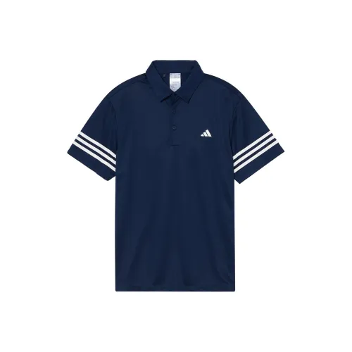 Adidas Поло Мужское Темно-Синий