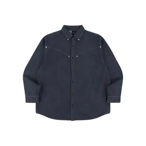 RMTCRW ROMANTIC CROWN FW24 Рубашка Унисекс Синий