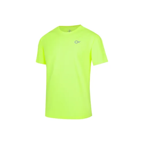 NATADUOPU NTP Молния Шар T Рубашка Светоотражающий Логотип На открытом воздухе Полувыступающий рукав Стиль Мужской Неоново-желтый