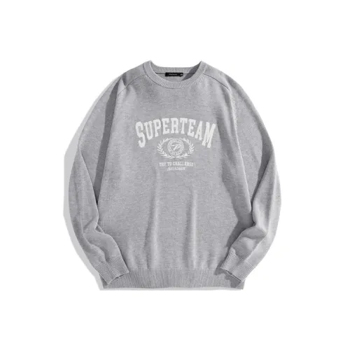 PEACEBIRD MEN Серый Свободный крой Унисекс Свитеры