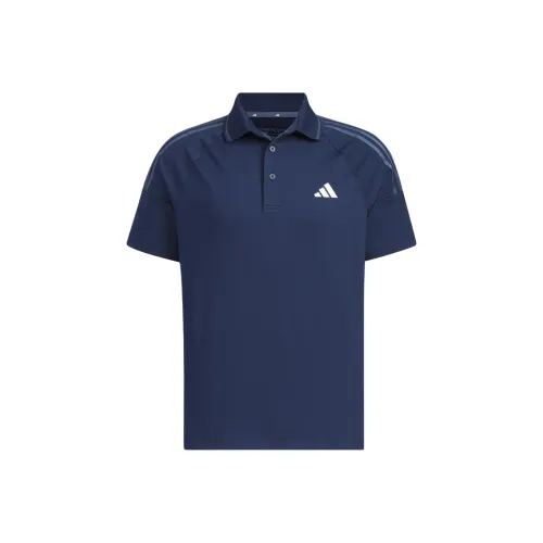 Adidas 3 Stripes AEROREADY Поло Мужское Темно-синий Синий