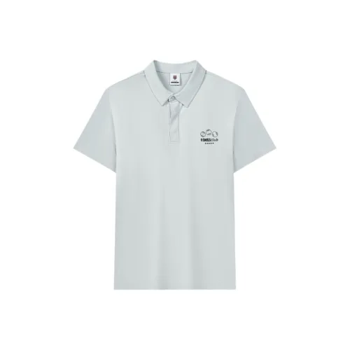 KSWISS Поло Мужское Светло-Серый Синий