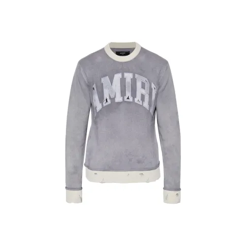 AMIRI SS24 Кашемир Свитер Мужской Серый