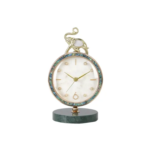 HENSE Кварцевый механизм металлические настольные часы унисекс бежевый циферблат модель HD6033