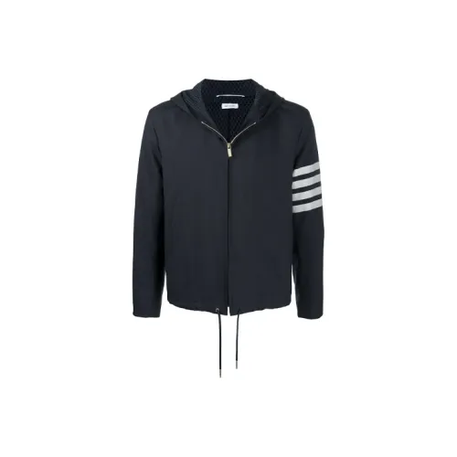 THOM BROWNE Мужские куртки морского синего цвета
