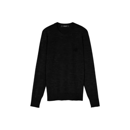 VERSACE Мужские черные свитеры