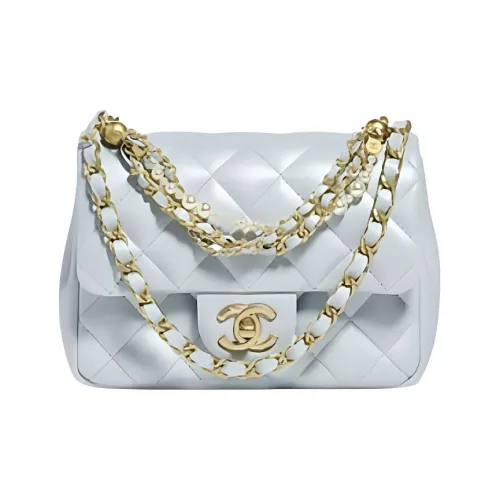 CHANEL Яркий Mini Crossbody Bag из овечьей кожи сумка через плечо женская мятно-зеленый