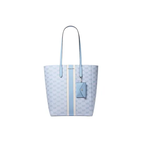 MICHAEL KORS Покрытый холст Тоут Сумка Сумка для покупок Сумка на плечо Большая Женская Светло-синяя