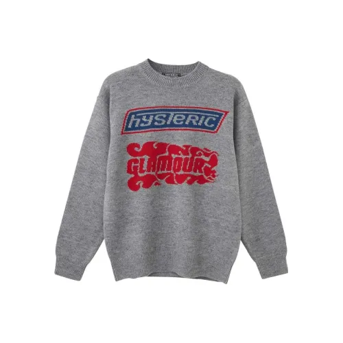 HYSTERIC GLAMOUR совместный бренд Серый Мужской Свитеры