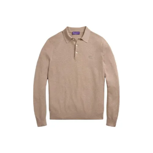 Ralph Lauren Purple Label Темный овсяный Мужское поло