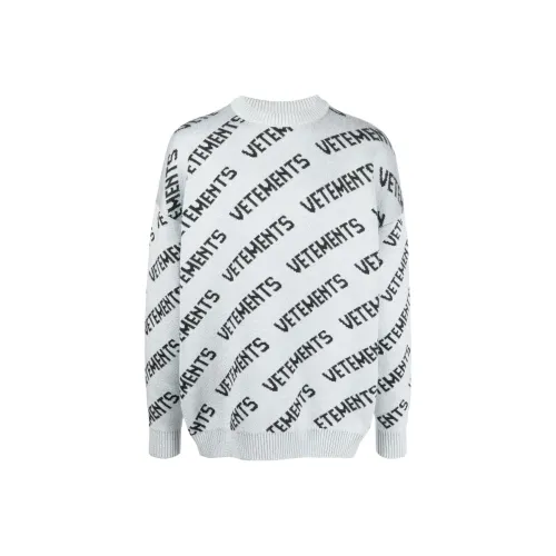 Vetements Светло-серые Мужские Свитера