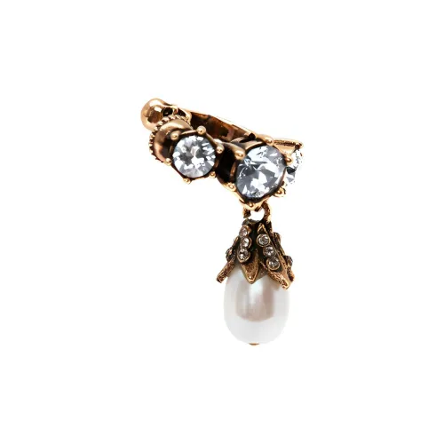 Alexander McQueen Латунный Clip ON Серьги Золотой Унисекс