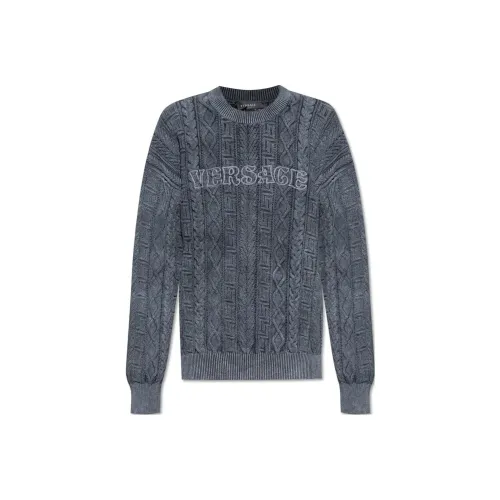 VERSACE Мужские Синие Свитера