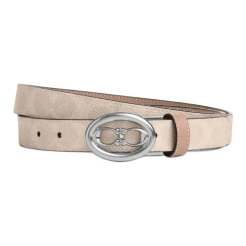 COACH Телячья кожа холст покрытие кожа ремни женский бежевый ширина 2,5 см