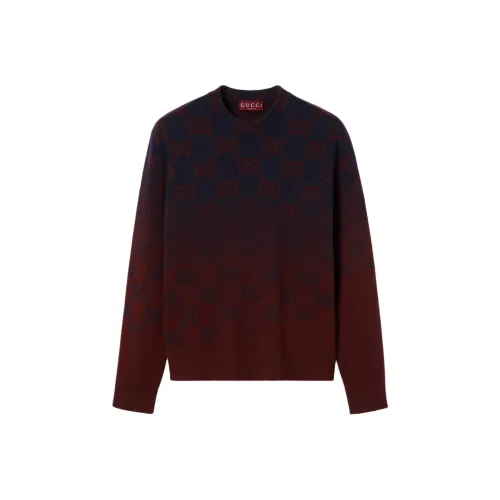 GUCCI Мужские свитеры бордового цвета