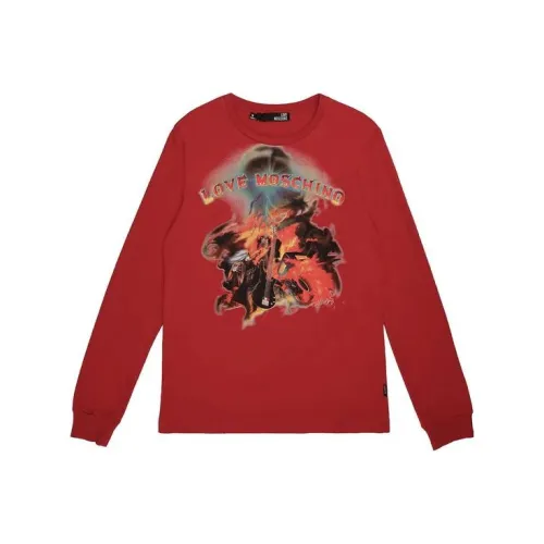 MOSCHINO Red Men's Sweaters MOSCHINO Красные Мужские Свитера