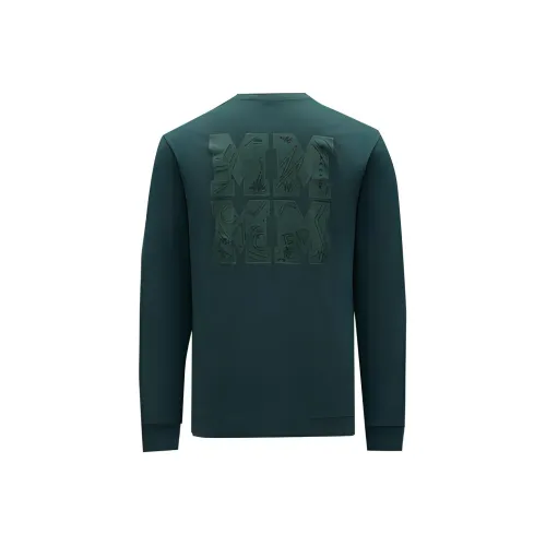 MONCLER GENIUS Темно-зеленая мужская футболка с коротким рукавом