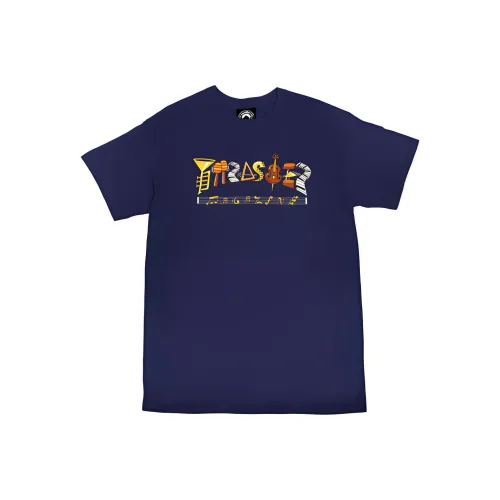 Thrasher Прямой крой T-рубашка Мужская Синяя