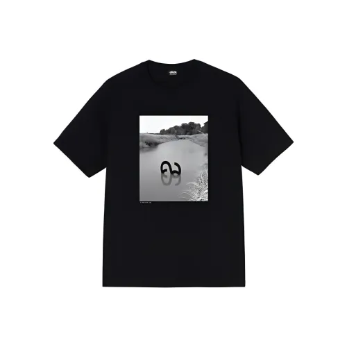 Stussy Черная Унисекс Футболка