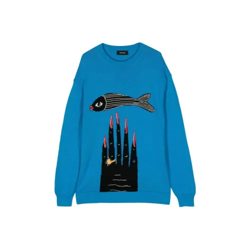 Botter SS24 Кашемир Свитер Мужской Cobalt Blue