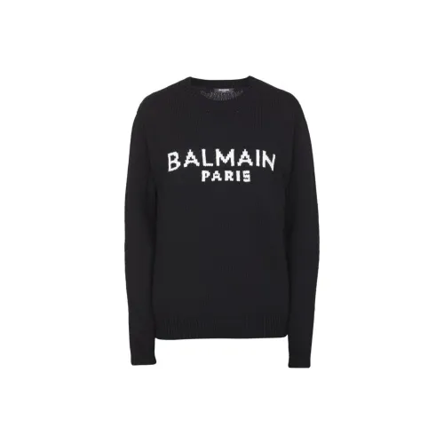 BALMAIN Черные Мужские Свитера