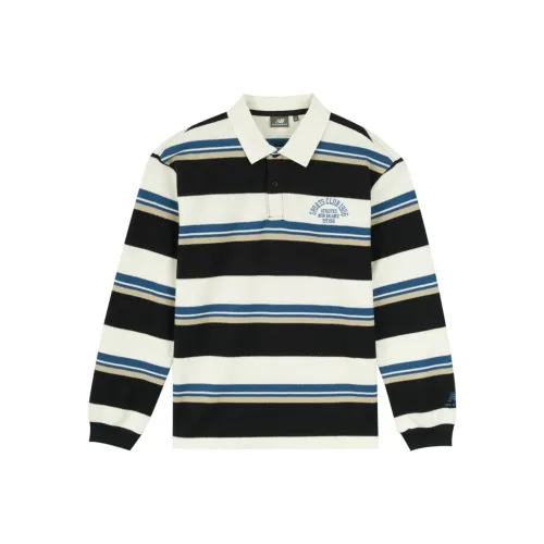 New Balance Поло Унисекс Черный Белый