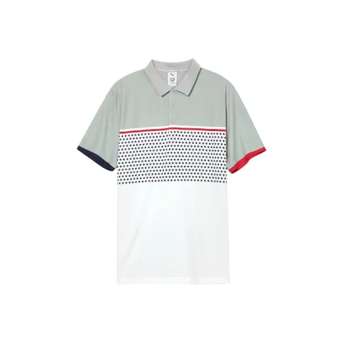 PUMA Volition Patriot Поло Мужское Бетон Серый