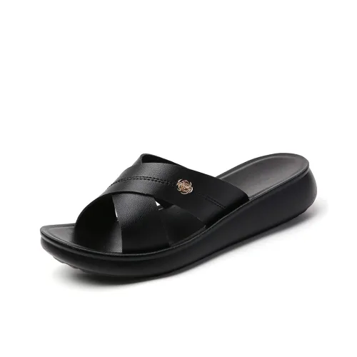 Reivanti ПУ (полиуретан) Полиуретан Подошва Устойчивые Слипоны Женские Черные