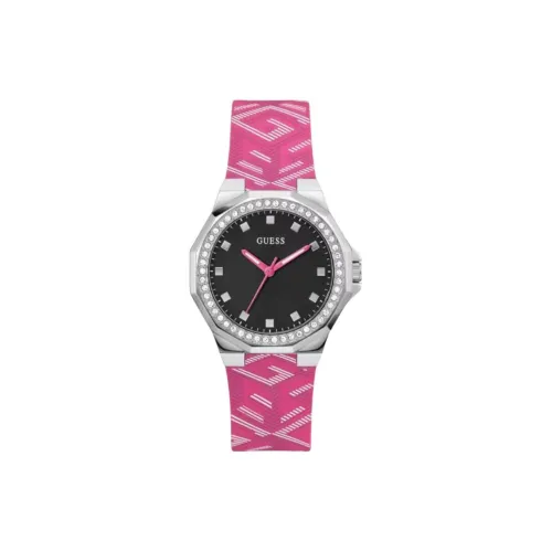 GUESS Women's Watch Кварцевый механизм силиконовый ремешок 38 мм черный циферблат