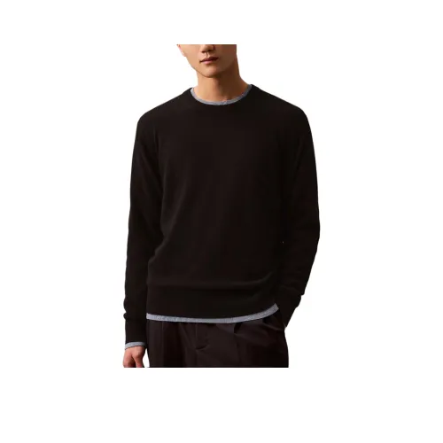 CALVIN KLEIN Кашемир Свитер Европейская версия Мужской Черный