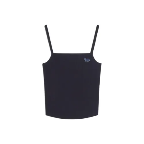 Maison Kitsune SS25 Майка Женская Морской Синий