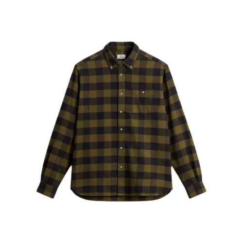 WOOLRICH FW24 Рубашка Мужская Зеленая