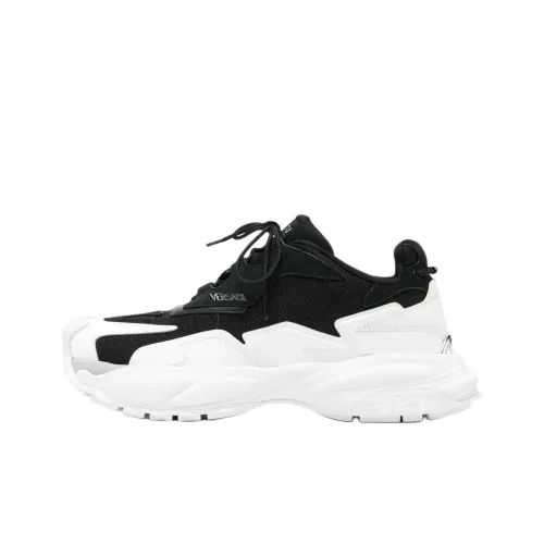 VERSACE Низкий топ толстая подошва кроссовки мужской черный