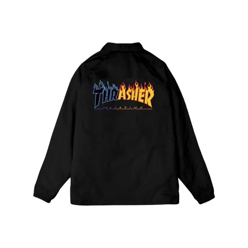 Thrasher Куртка Японская версия Унисекс Черный