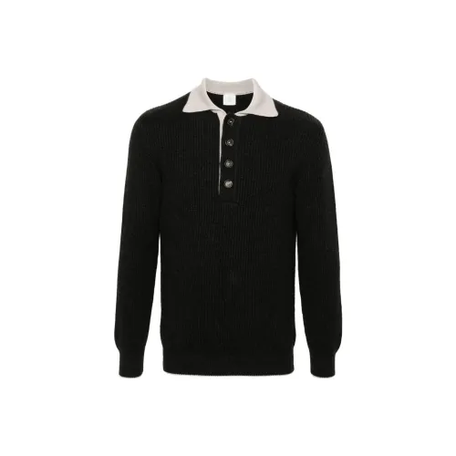 Eleventy FIRSTCLASS Made IN Italy FW24 Кашемир Свитер Мужской Черный