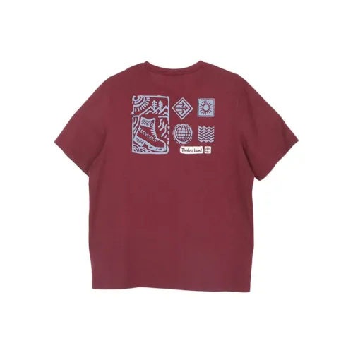 Timberland SS24 T Shirt Unisex Burgundy