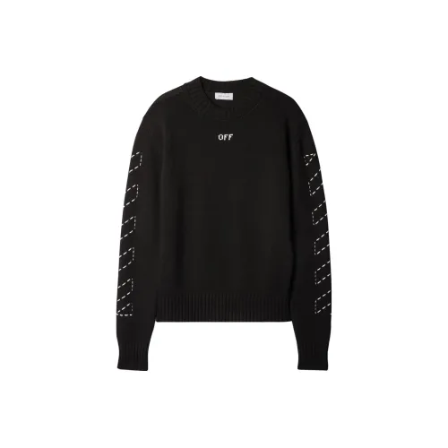 Off Белый Черный Мужские Свитера