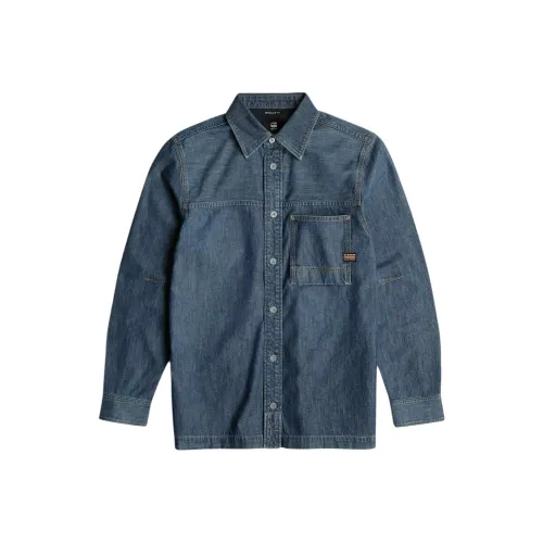 г Звезда RAW Рубашка Мужская Выцветшая Морская соль