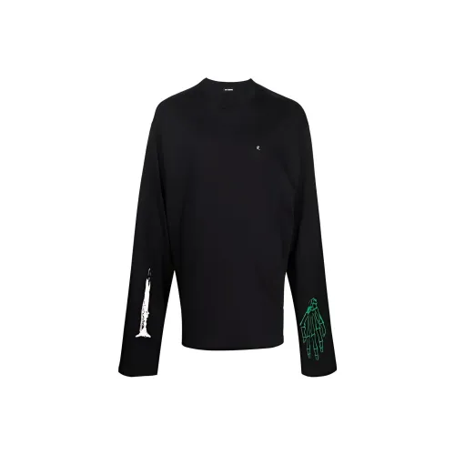 Raf Simons Черные Мужские T-Рубашки