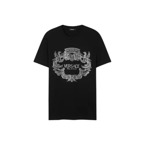 VERSACE Мужские черные T-рубашки