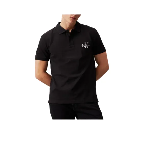 CALVIN KLEIN Поло Европейская версия Мужской Черный