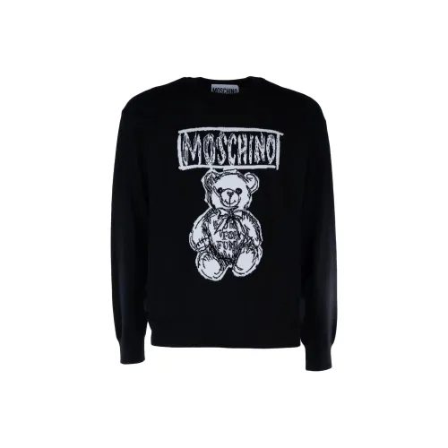 MOSCHINO Мужские черные свитеры