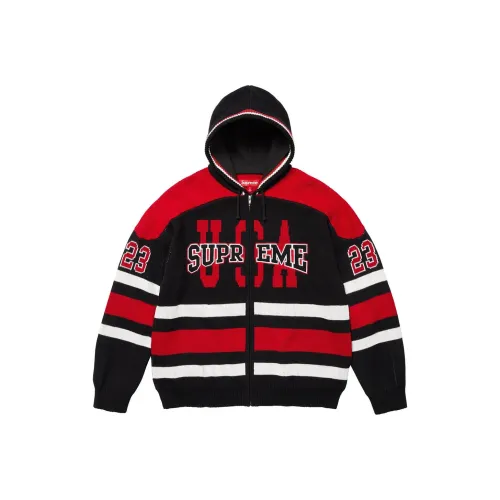 Supreme FW23 Fall Winter Collection FW23 WEEK13 USA ZIP UP С капюшоном Свитер Трикотаж Унисекс
