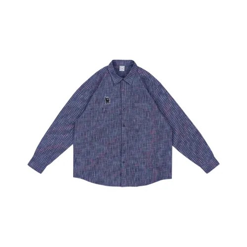 MYSAMESAME FW24 Рубашка Унисекс Небесный Фиолетовый Калейдоскоп