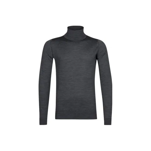 JOHN SMEDLEY Серые Мужские Свитера