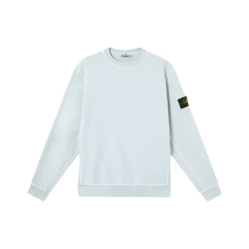 STONE ISLAND Небесно-голубой Мужские Свитшоты