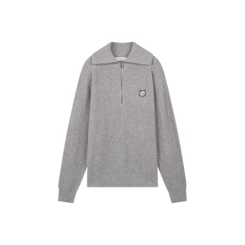 Maison Kitsune Смешанные Серые Мужские Свитера
